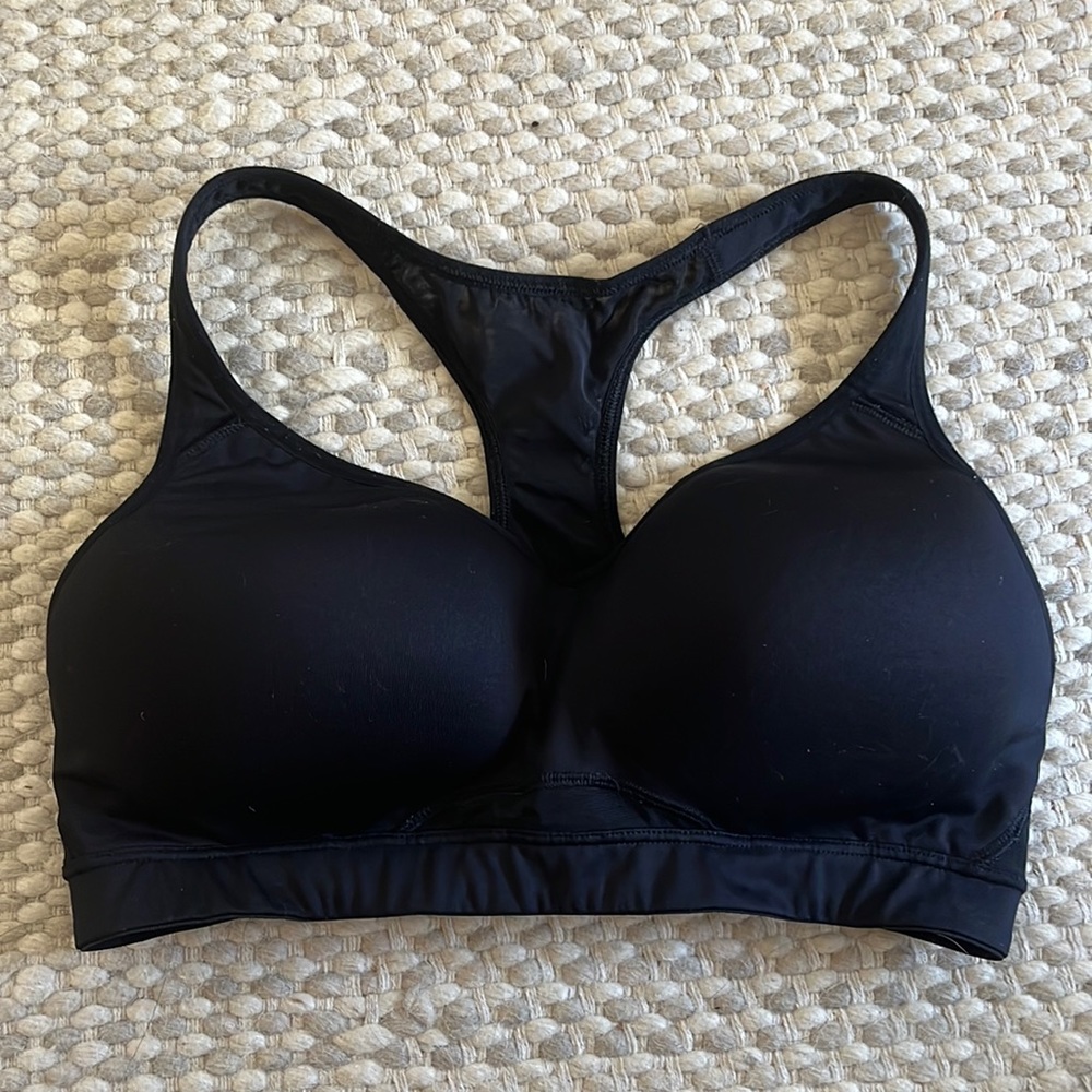 Old Navy Active Go Dry Black High Support Racerback Sports Bra for Women 36D